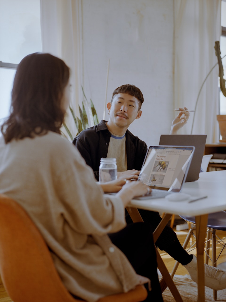 Team meeting in a bright office