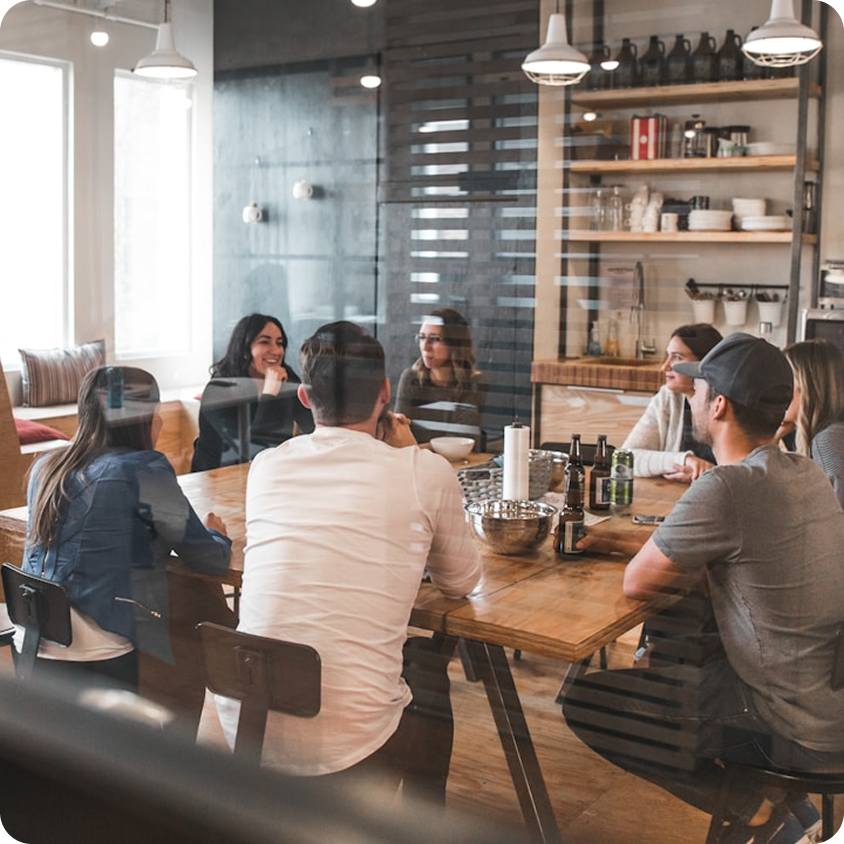 Mid size company team in a meeting room