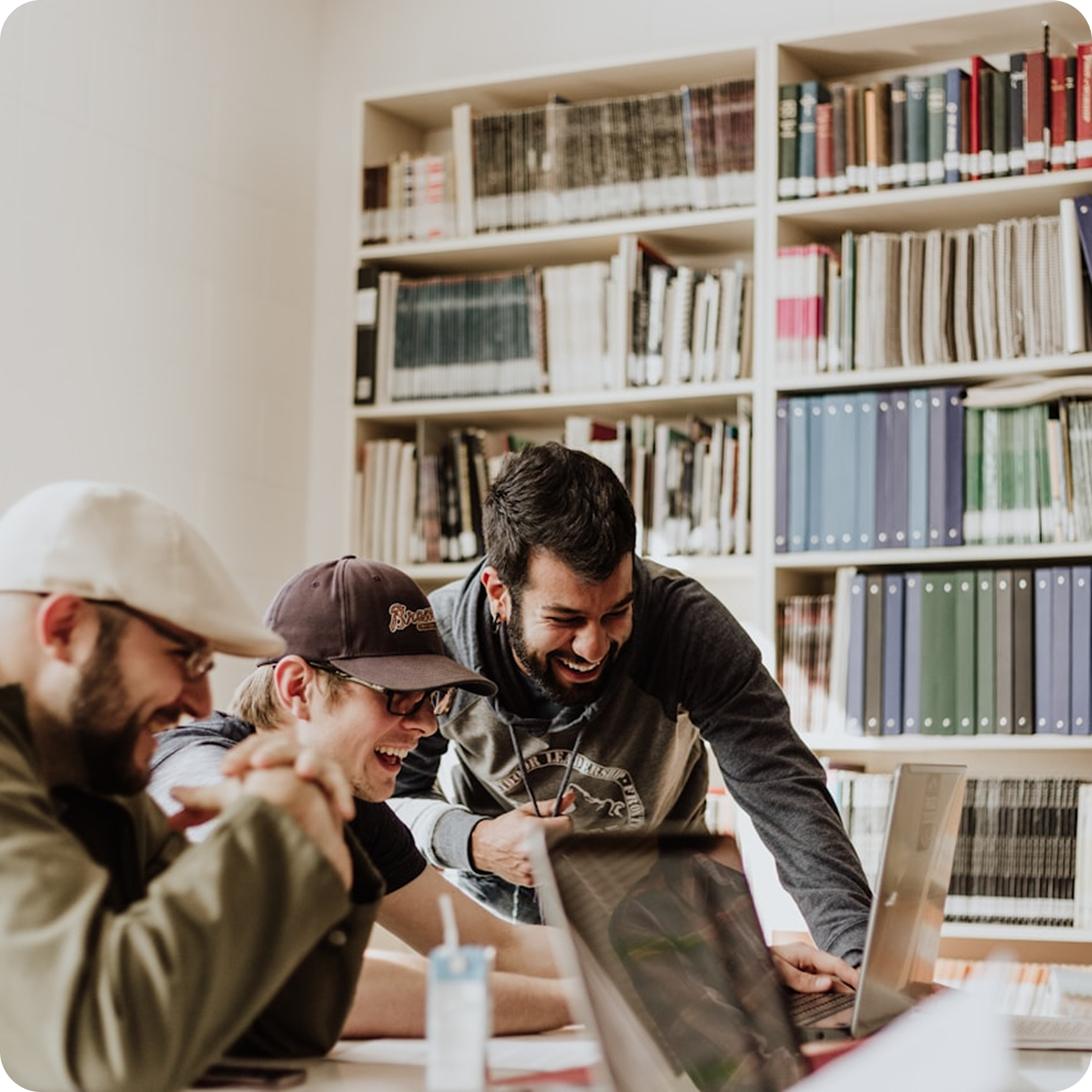 Startup team collaborating in an office